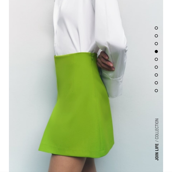 Zara Hight-Waisted Skort Green Bloggers Favorite - Picture 13 of 16